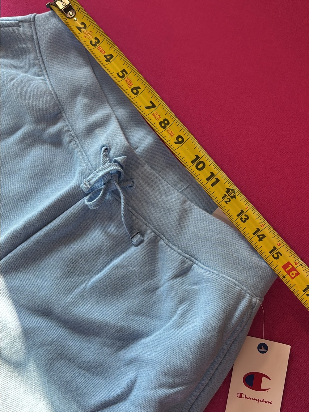 Champion Women’s Blue Wide‑Leg Sweatpants Size XL Cotton Logo Relaxed New - Picture 6 of 8
